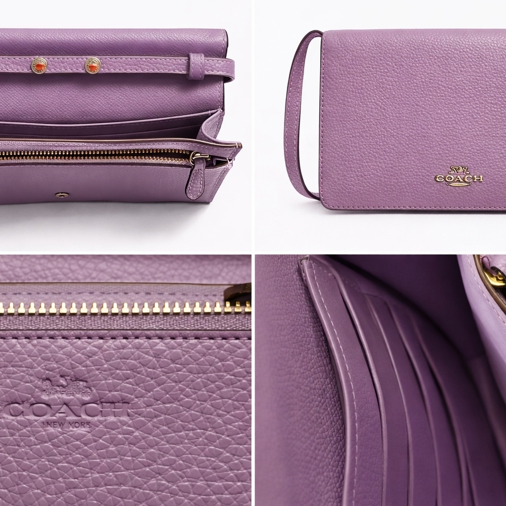 ✨ Coach Lavender Crossbody Wallet / Clutch ✨ - Picture 2 of 4